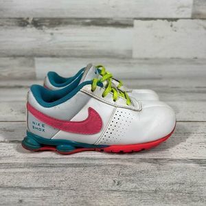 Nike Shox Classic Girls Size 9C Athletic Sneaker White Blue Pink 517220-164
